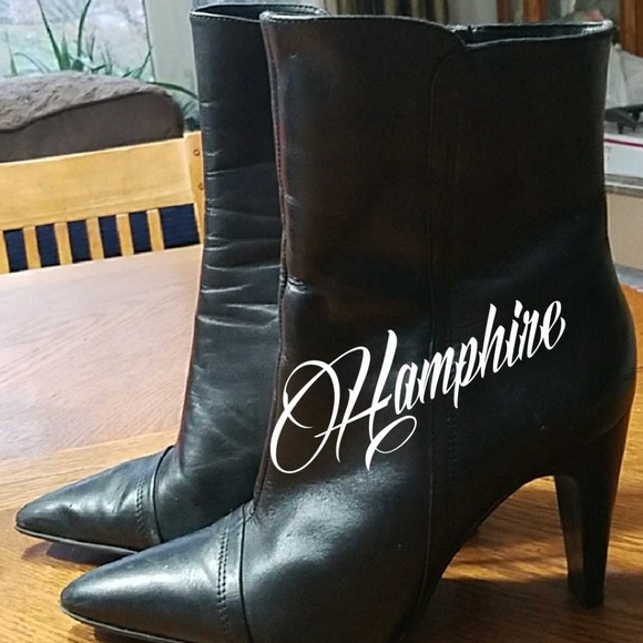 Hamphire Shoes - Final price - Classy Black heeled boots-made in Brazil